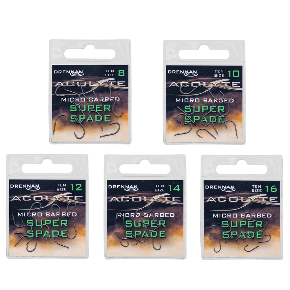 Drennan Acolyte Super Spade Hooks Barbed