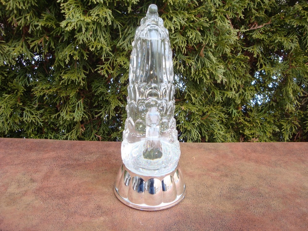 Peacock/Glitter Globe 11" tall (Not working)