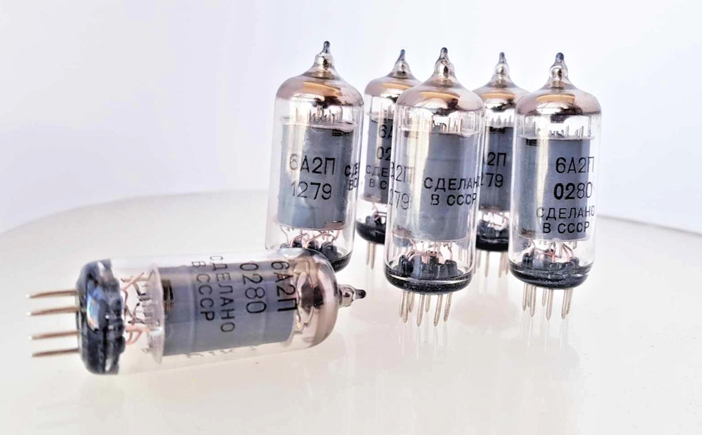 6 x 6A2P HEPTODE TUBE SOVIET 6BE6/EK90/6H31/X77