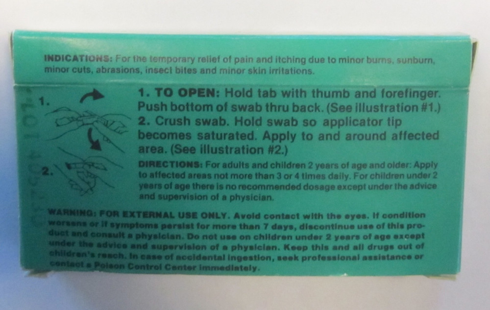 VINTAGE 1945 STING-KILL SWABS EXTERNAL ANALGESIC FOR INSECT BITES BY NORTON CO.