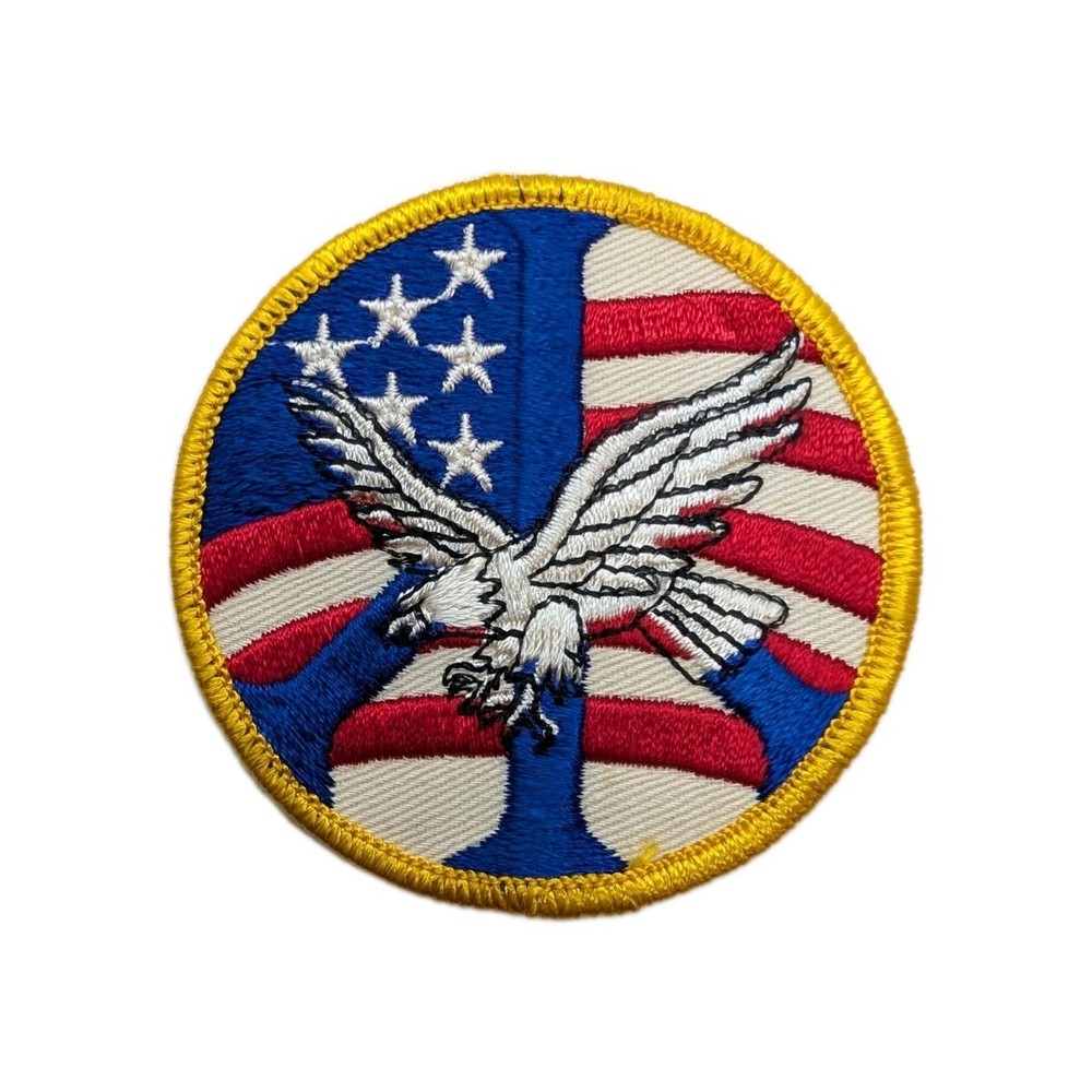 US Flag Eagle Peace Sign Patch
