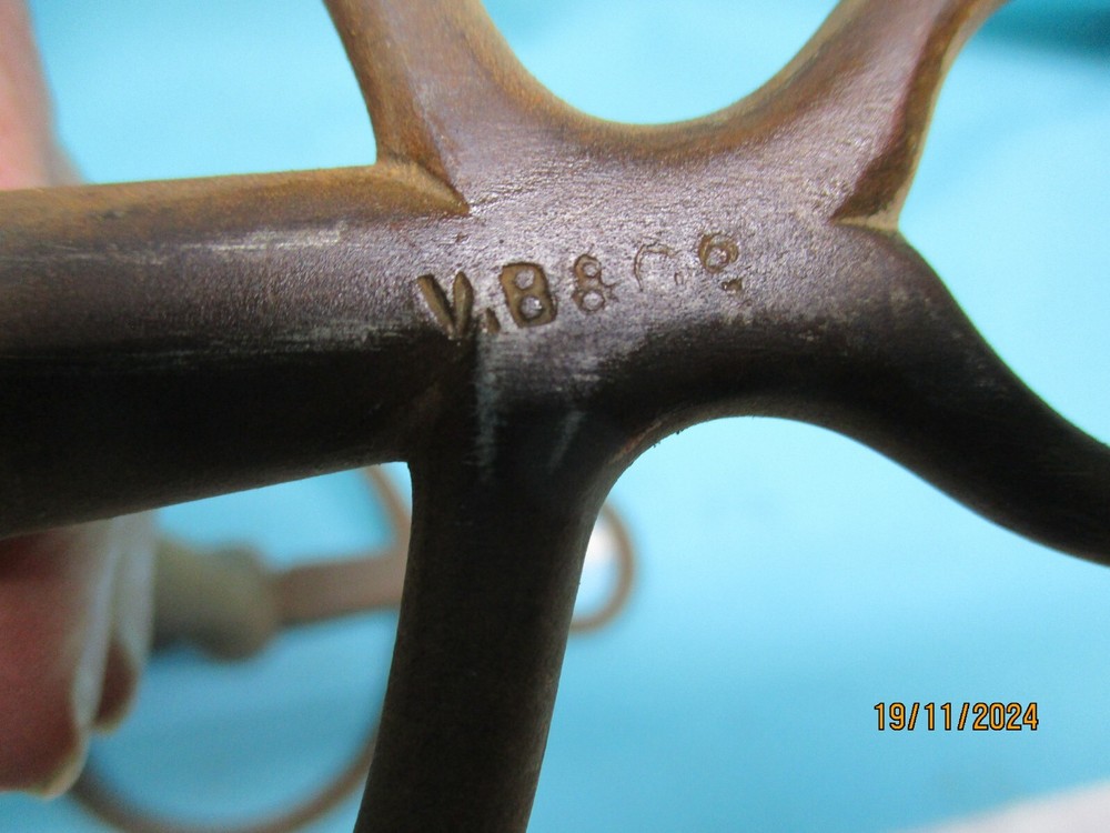Great OLD MAKER MARKED Iron Draft Horse Bit with Loose Cheeks
