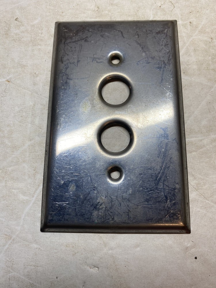 Vintage Single Gang Push Button Switch Cover Plate