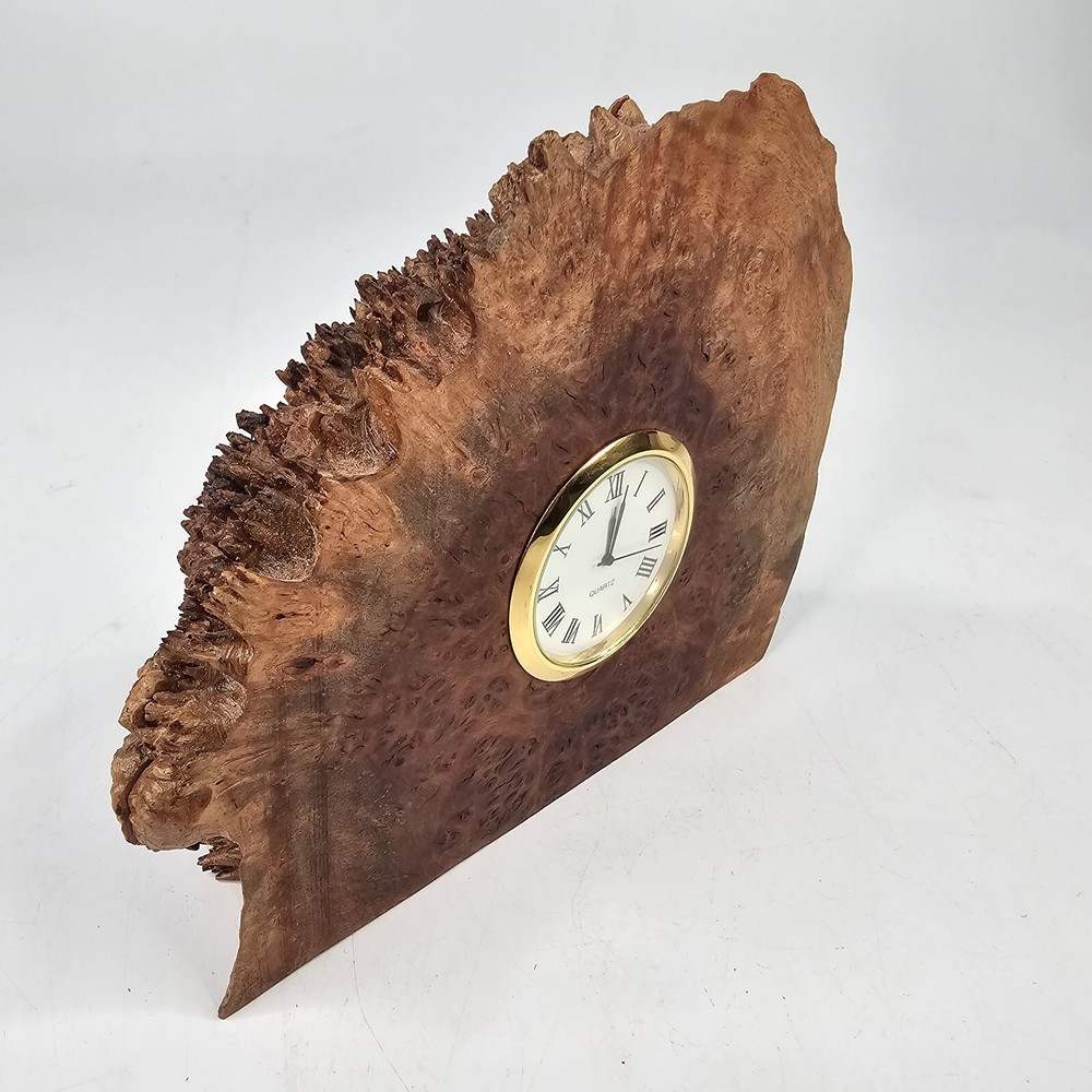 Rough Edge Burlwood Clock Maple