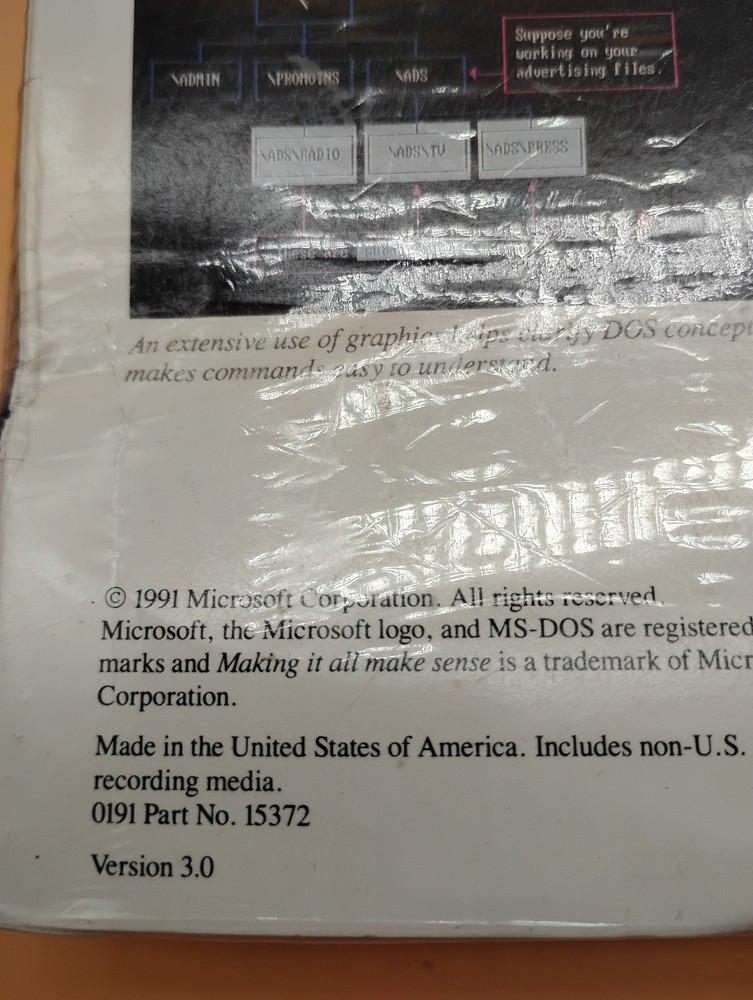 Microsoft Learning DOS 3.5" Disk Version Sealed Software NEW vintage 1991