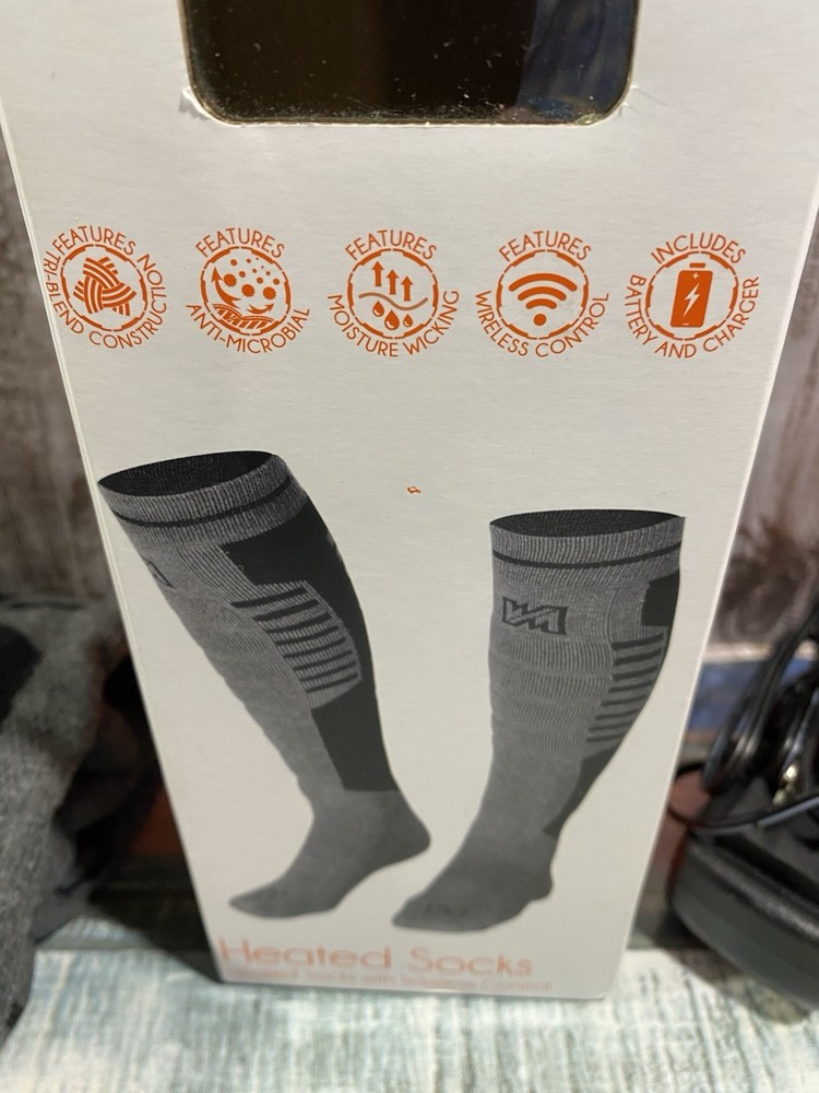 Mobile Warming Performance Heated Socks Wireless Controller Size 8-12