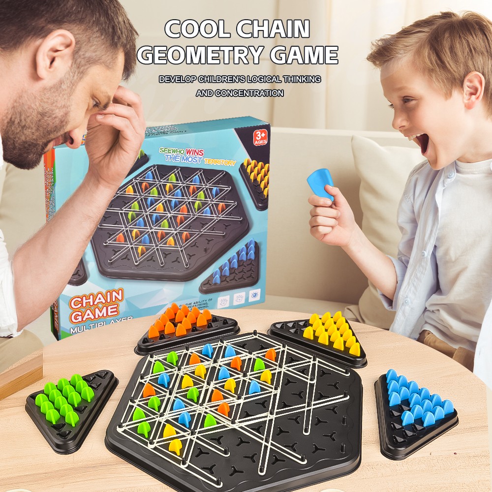 Chain Triangle Chess Educational Desktop Game for Parent-Child Interaction