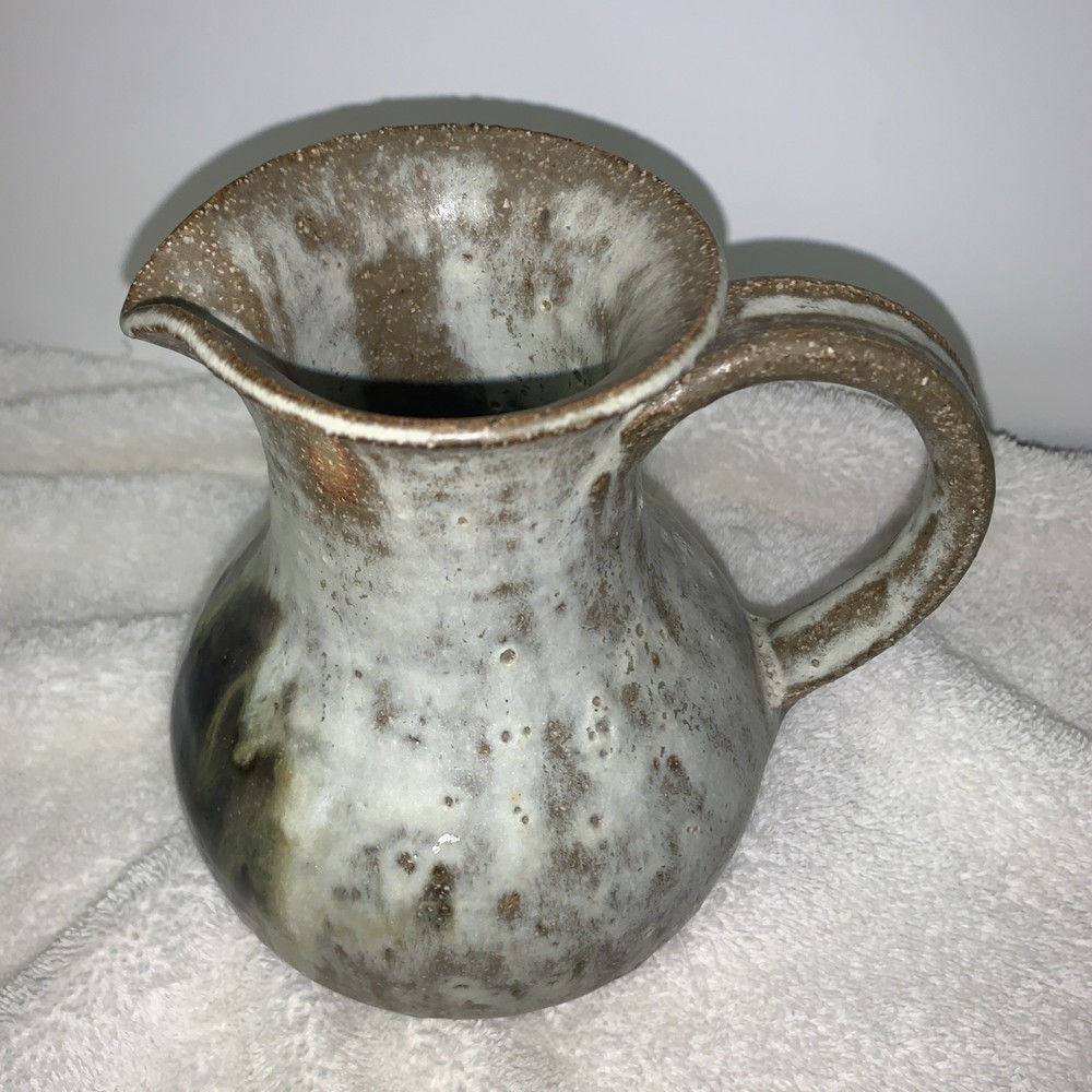 Hand Thrown Pottery Pitcher 6"H x 6.5"