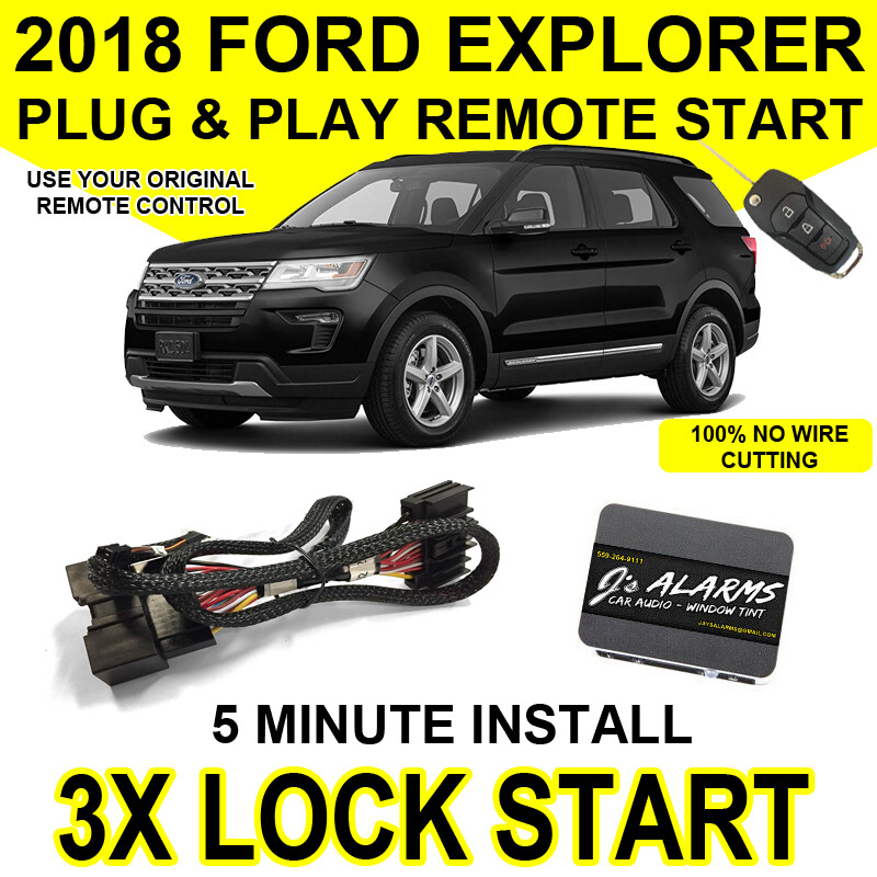 Js Alarms Remote Start Plug & Play Install 3X Lock For 2018 Ford Explorer FO2