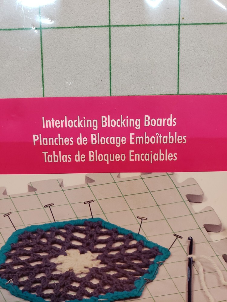 Boye INTERLOCKING BLOCKING BOARDS - Needlepoint, Knitting & Crochet - 12" 4 Pc