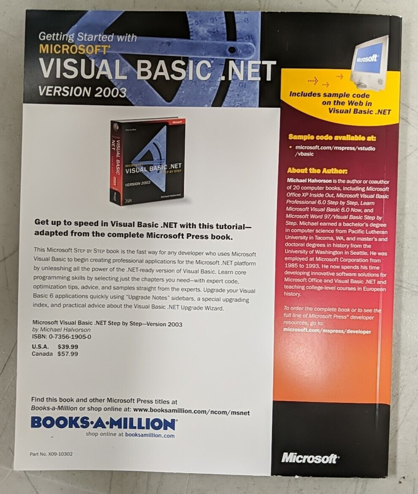 Microsoft Visual Basic .NET Standard 2003 Windows XP 2000