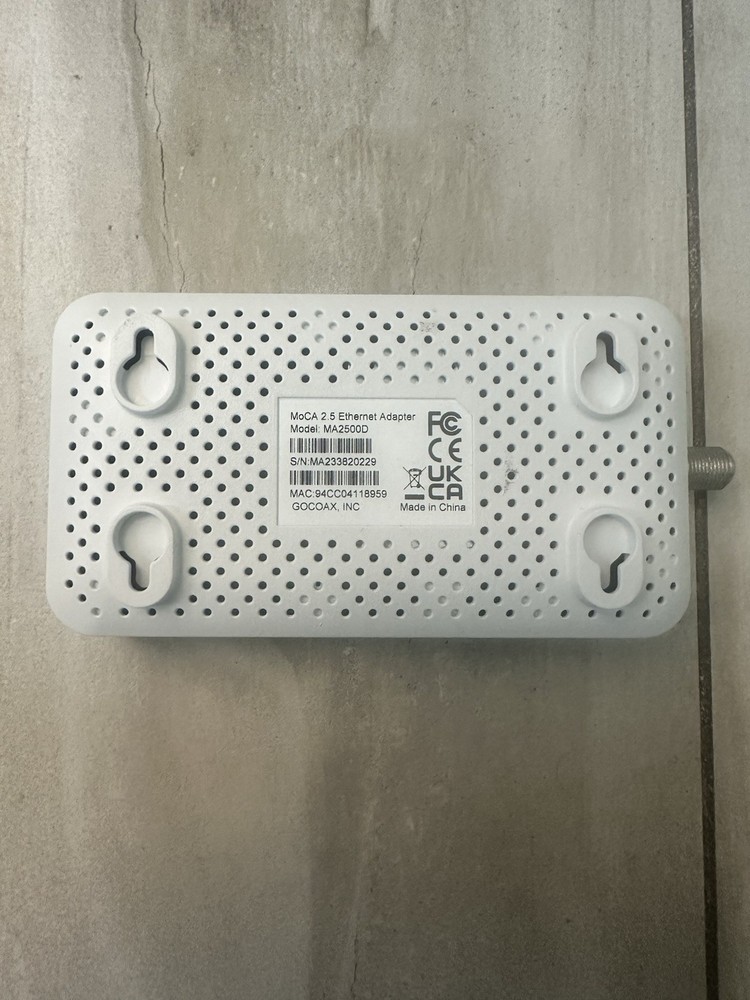 goCoax MA2500D 2.5Gbps MoCA Ethernet Adapter
