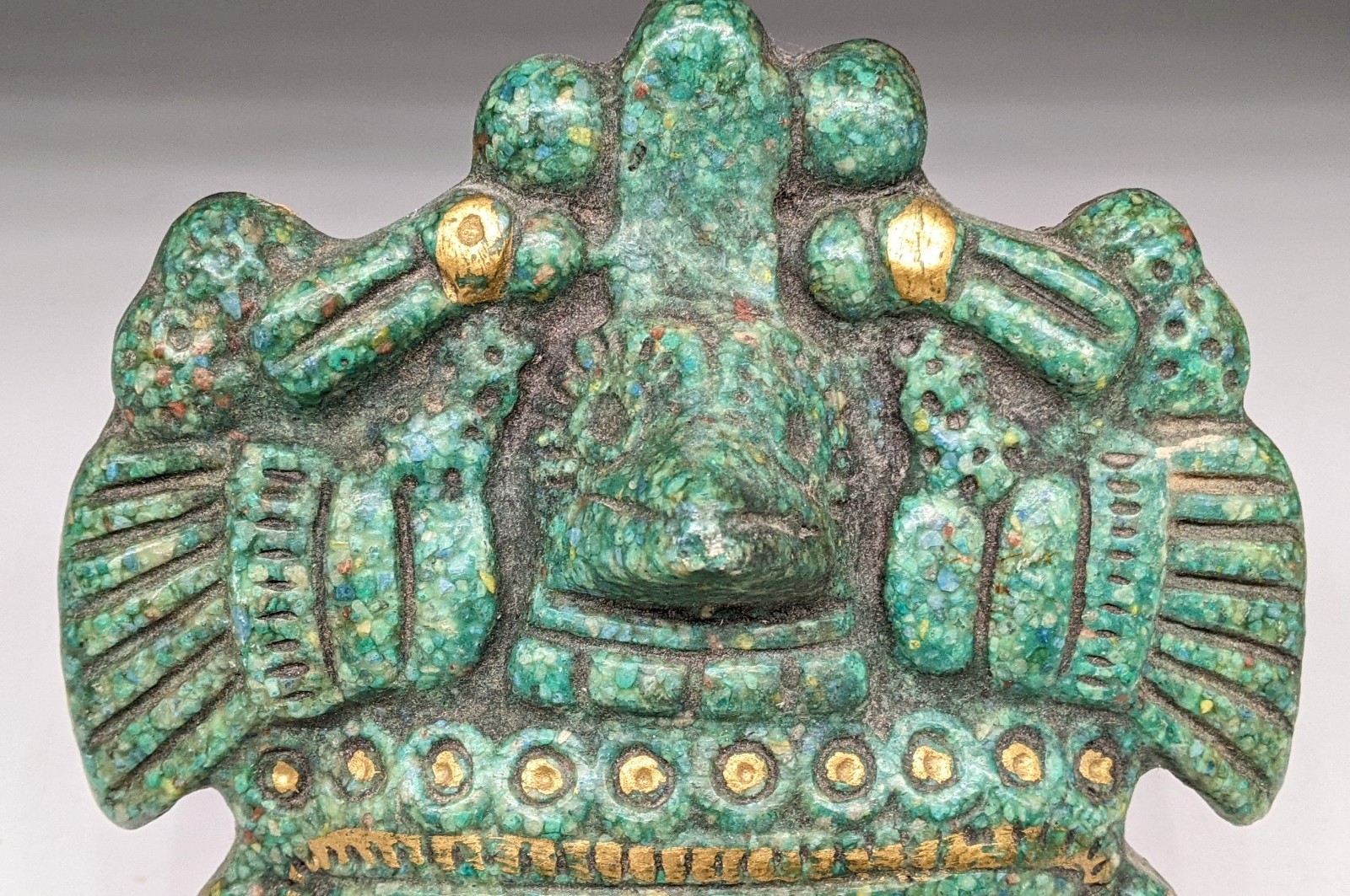 Mexican Aztec Malachite Resin Mask Repro