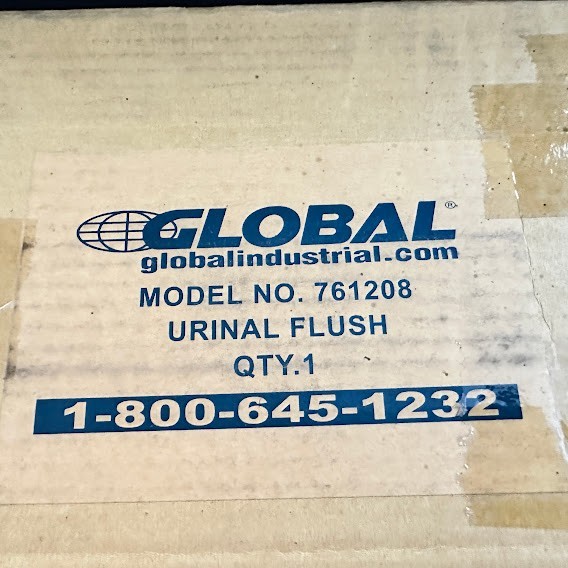 Global Industrial WB761208 Automatic Urinal Flush Valve, Battery Operated, 1.0 G