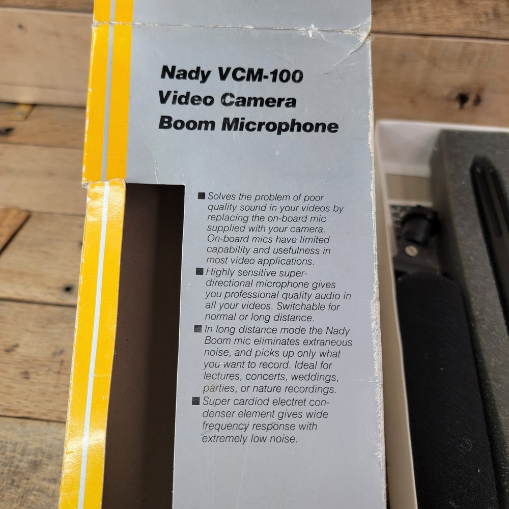 Nady VCM - 100 Telescopic Microphone for Camcorder EUC w/ Case
