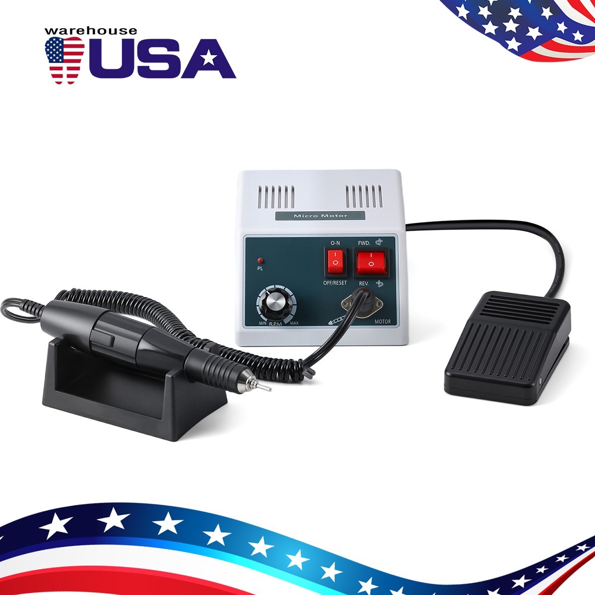 Dental Electric Micromotor Nail Drill 35K RPM Motor Polishing Carving Handpiece