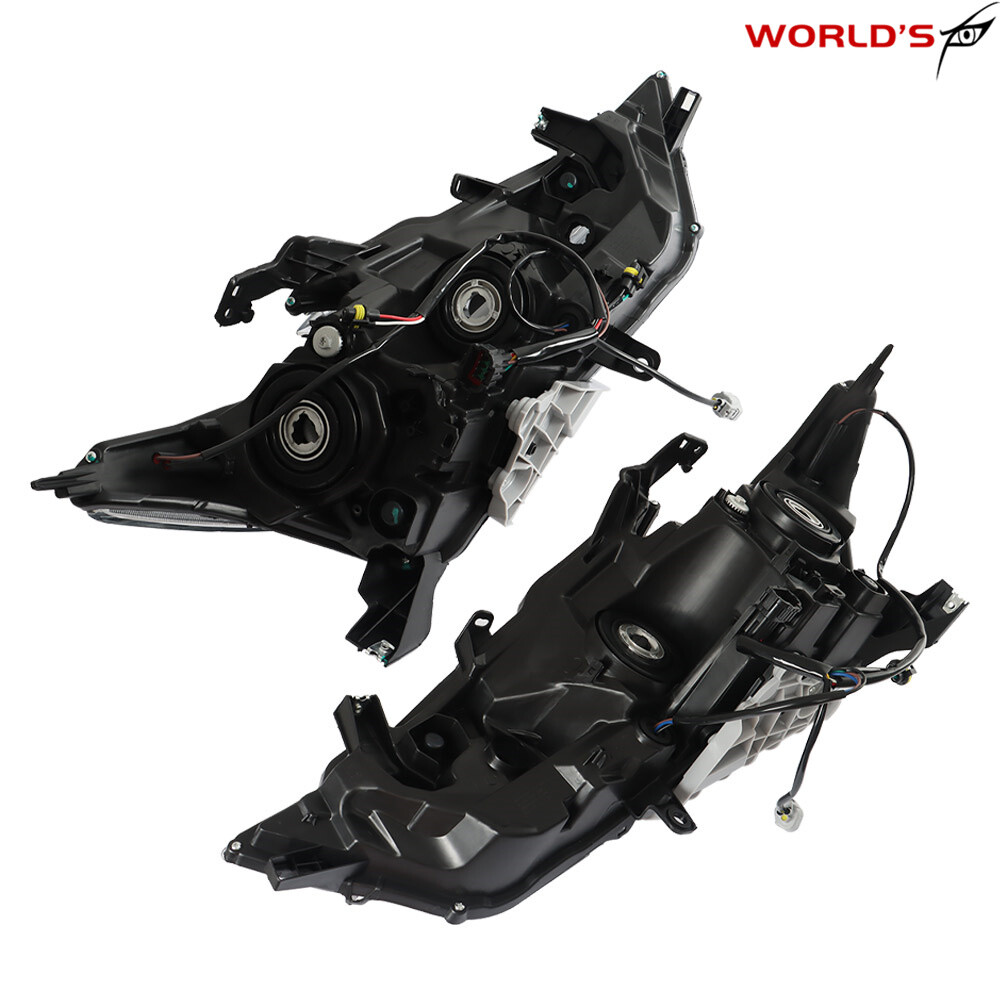 Headlights For 2016-2018 Nissan Maxima S SL SV Halogen w/ LED DRL Black RH+LH