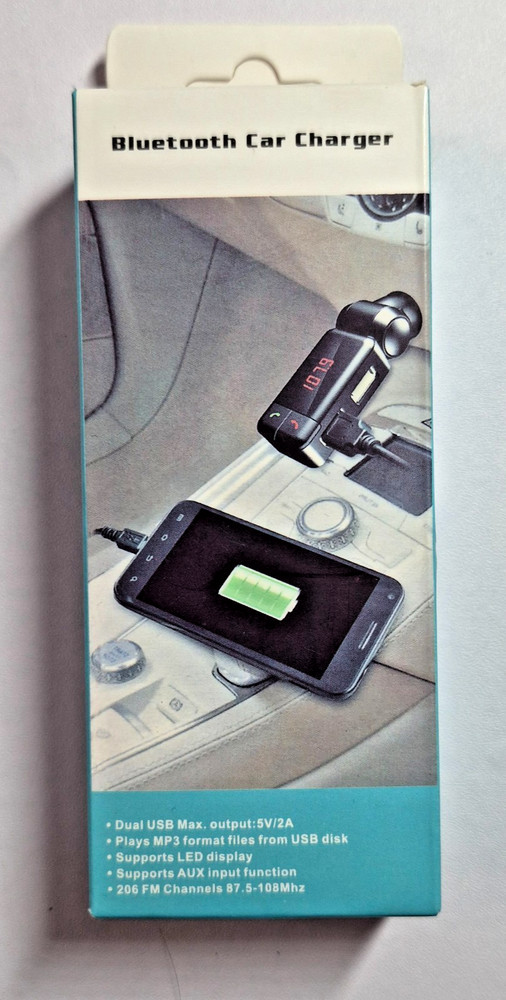 Bluetooth Car Charger Dual USB 5V/2A