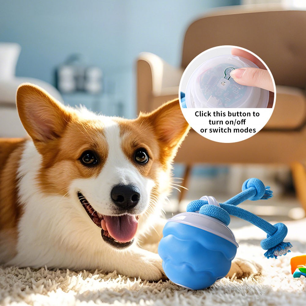 Smart Dog Toys Interactive TeasiKU Ball With Motion Activated Automatic Moving