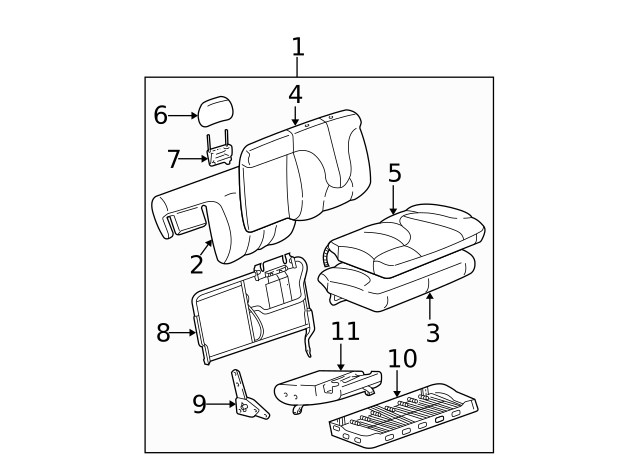 Genuine GM Folding Seat Latch 88978730