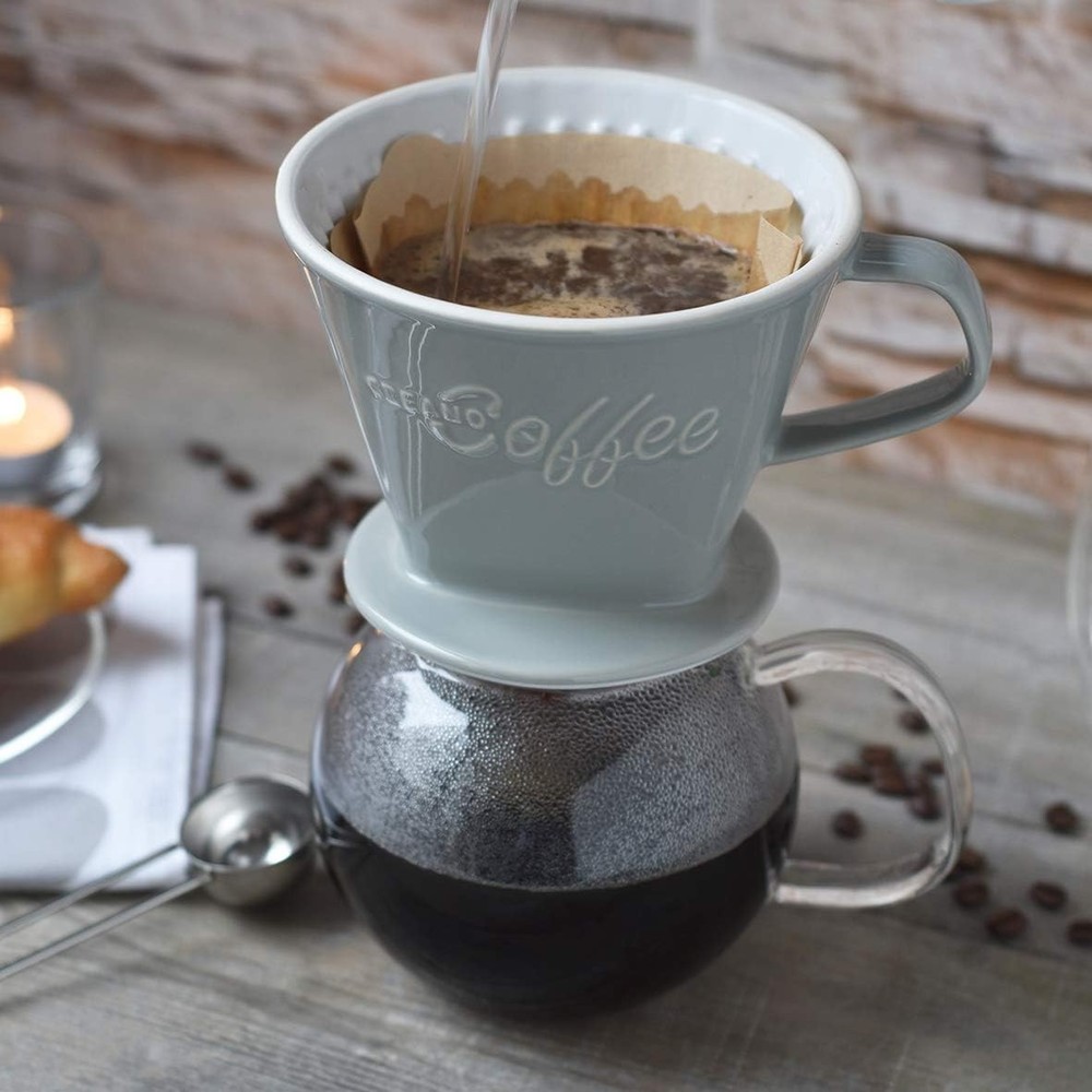 Ceramic Coffee Dripper - Stone Grey - Filter Size 4