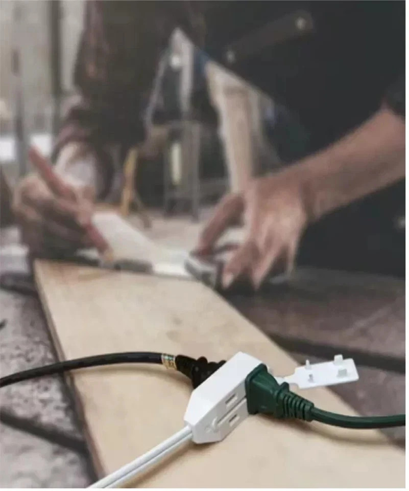 6 ft. 16/2 Light Duty Indoor Multi-Outlet Extension Cord, White