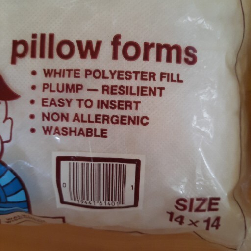 2 Vintage 14 Inch Square Pillow Polyester Inserts