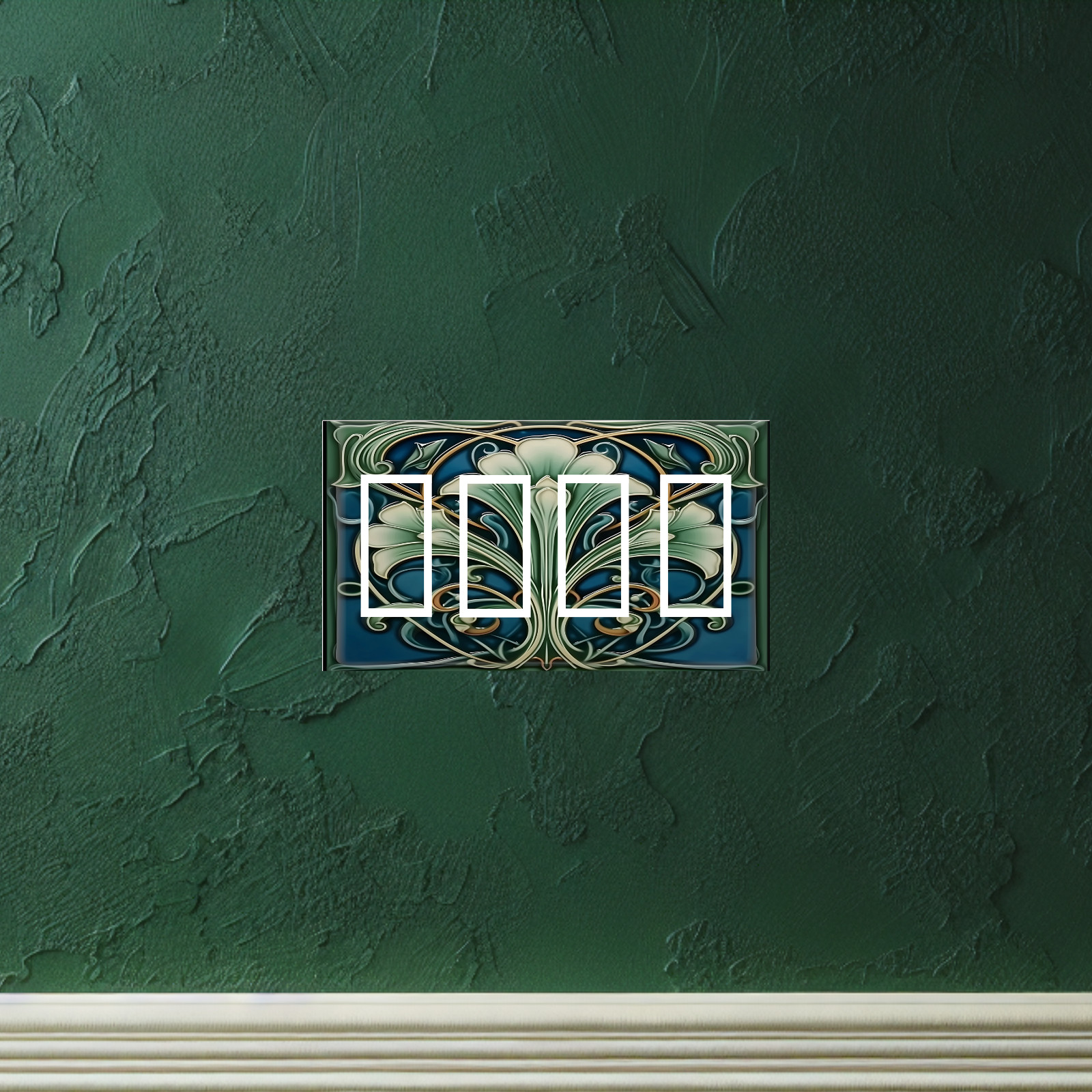 Art Nouveau Vine-stained glass design Light Switch Plate outlet cover home decor