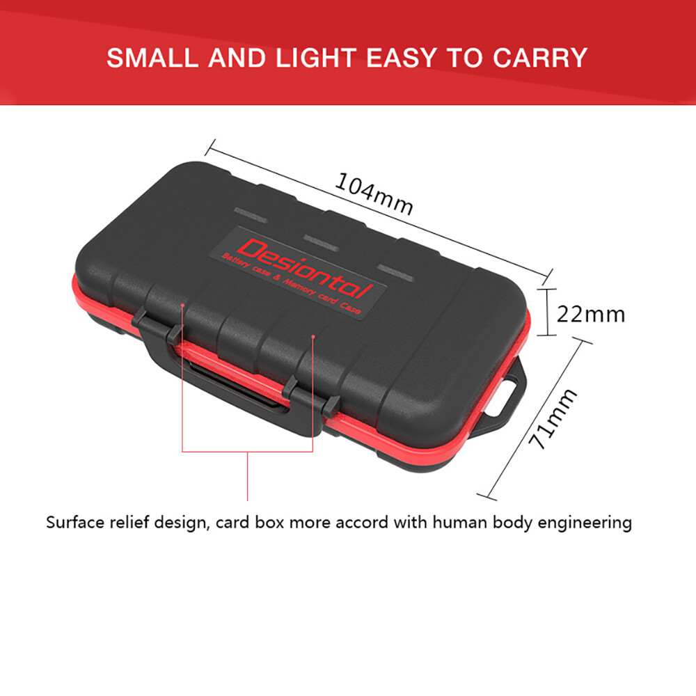 Waterproof Camera Case for 2 Batteries & 14 Memory Cards (SD/CF/XQD/TF) - E6