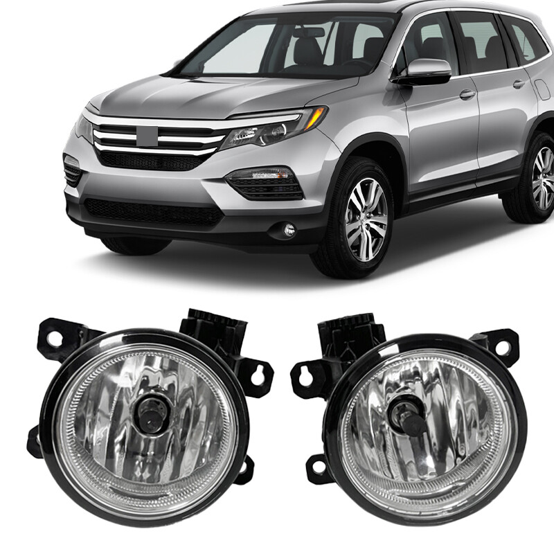 For 2016 2017 2018 Honda Pilot Front Bumper Fog Lights Driving Lamps w/Bulb Pair