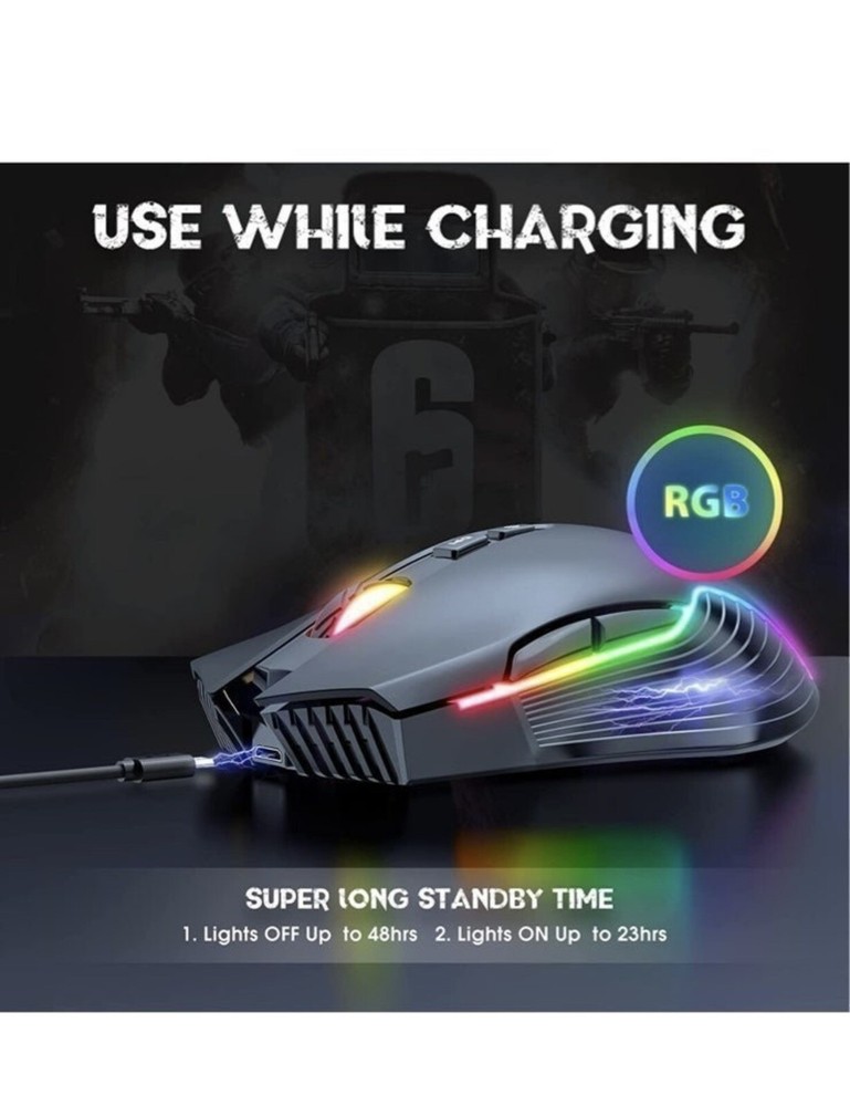 Onikuma CW905 Gaming Mouse Black - Bluetooth Mouse - Gaming without Cable