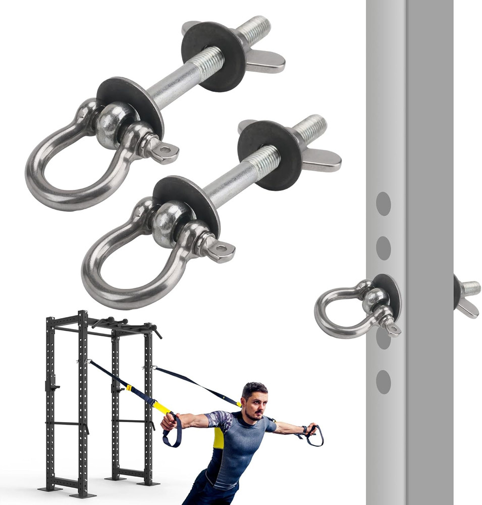 Power Rack Attachments 2 Pack Resistance Band Hooks Squat O-Ring