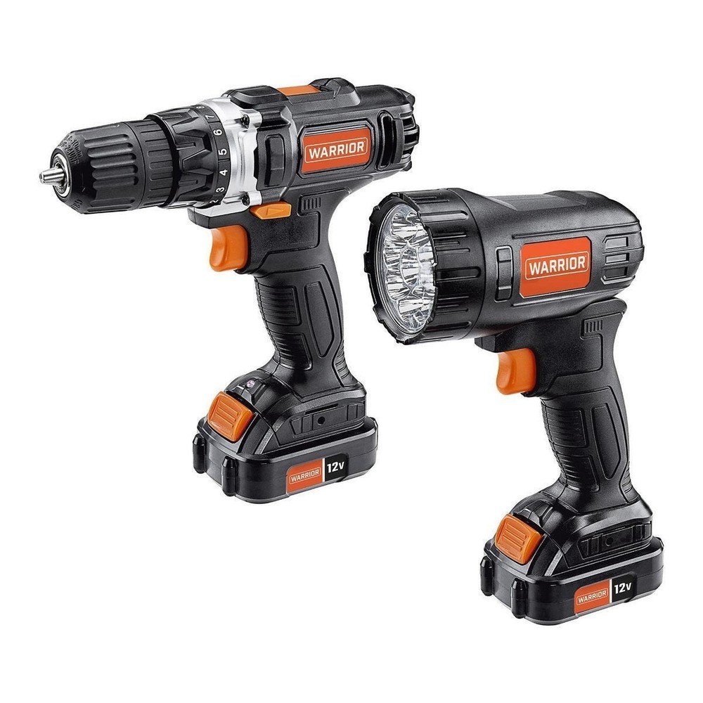 12V Cordless, 3/8 in. Drill and Flashlight 2-Tool Combo Kit