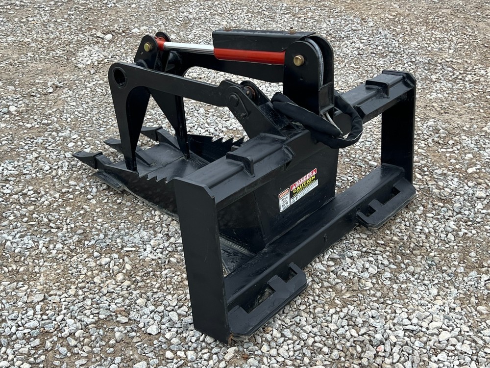 Stump Grapple with Teeth Attachment Heavy Duty Fits Skid Steer Quick Attach