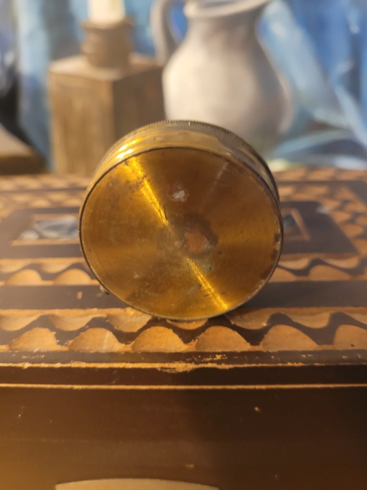 Antique Brass Glass Locking Compass