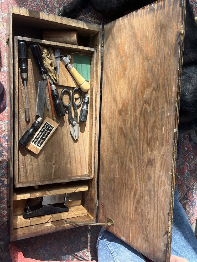 Old Gilbert 100 Yr Old Tool Box & Tools Rendezvous , Civil War Reenactments￼￼