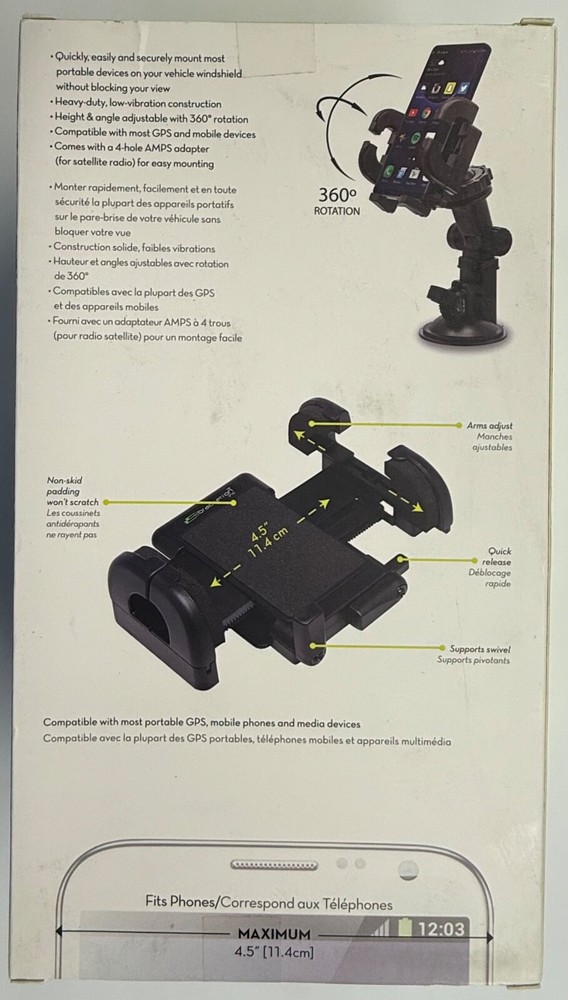 Bracketron "Universal Pro-Mount Window Mount" (GWM-702-BL)