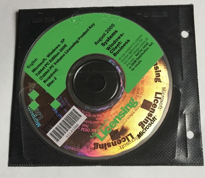 Microsoft Licensing 2005 Systems Windows Client: Business E85-02839 Windows XP