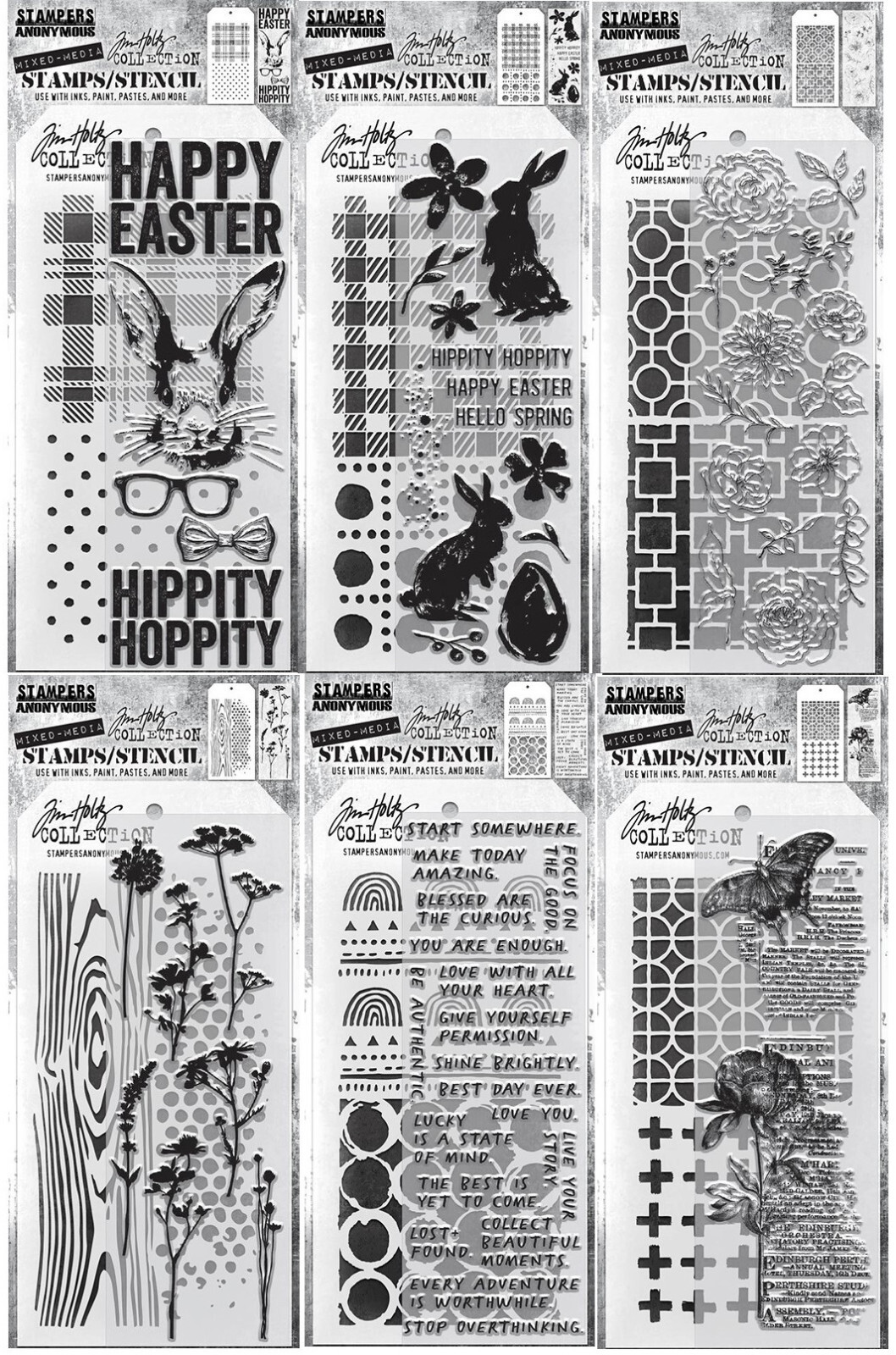 Tim Holtz Stampers Anonymous Spring Easter Release Stamp & Stencil - You Choose!