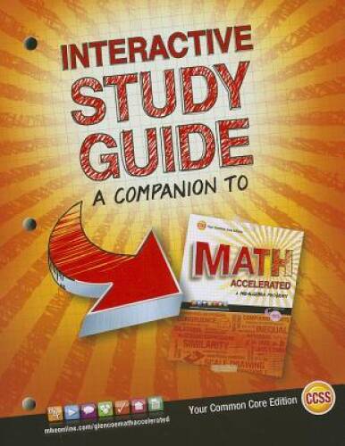 Glencoe Math Accelerated, Interactive Study Guide (MERRILL PRE-ALGEBRA) - GOOD