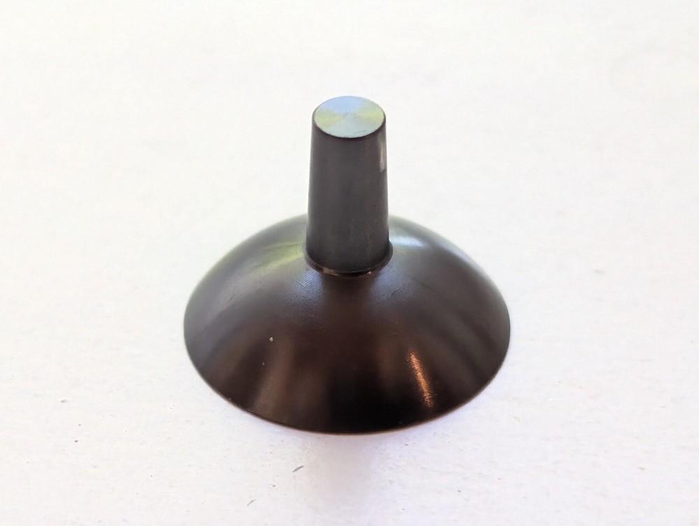 Aluminum iris button for prosthetic eye, ocularist, ocularistry, corneal button