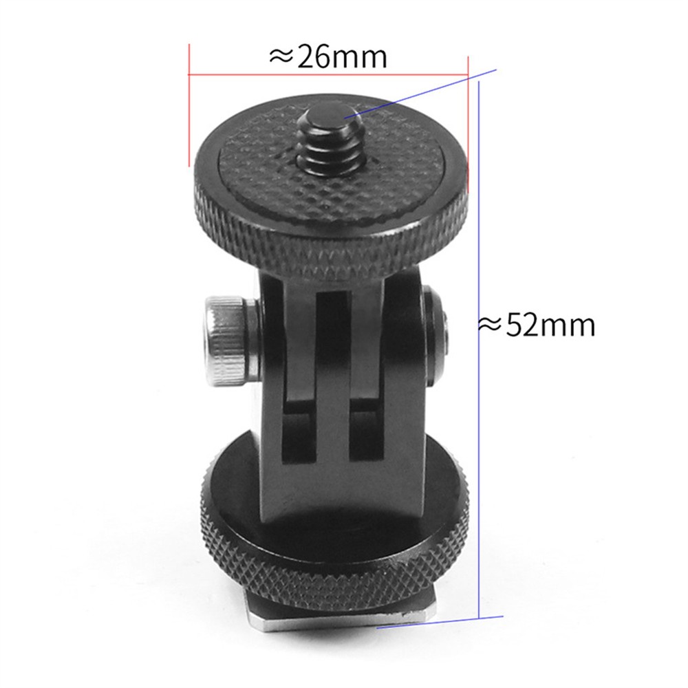 360° Rotatable Cold Shoe 1/4 Screw Base Fixed Adapter Mounting Bracket For GoPro