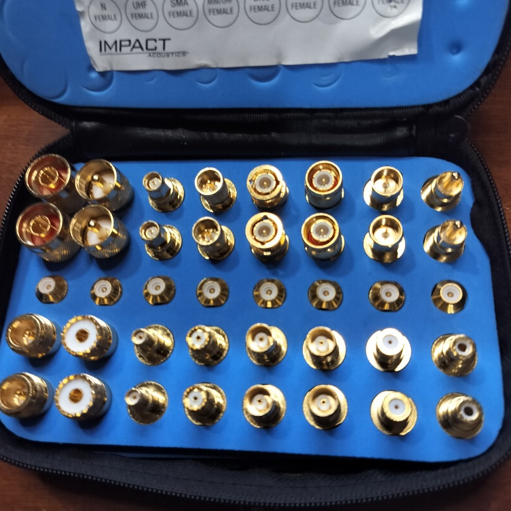 Impact Acoustics 40pc Adapter Connector Kit Gold Plated with Case