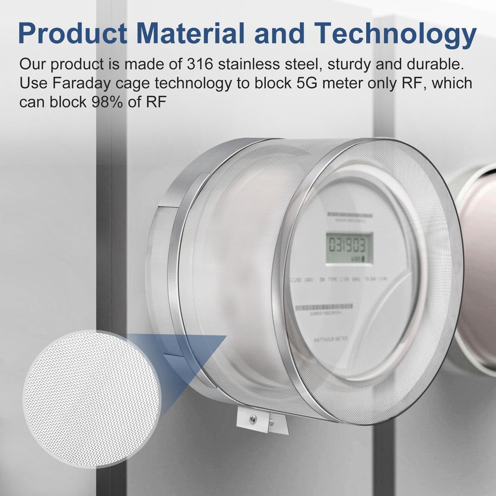 Smart Meter Cover,Electric Meter Cover Shield Made with Faraday Cage Technolo...