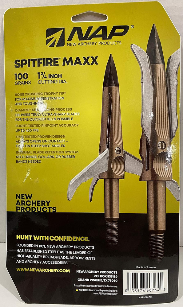 Spitfire MAXX 100 Grain Broadhead 4PK