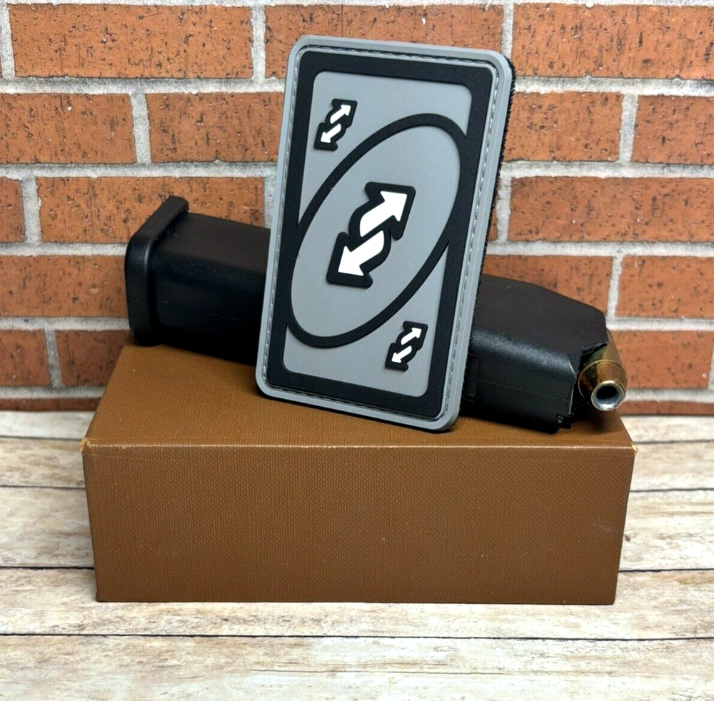 Tactical PVC Patch - Uno Reverse Card Patch - Grey Uno Reverse Card PVC Patch