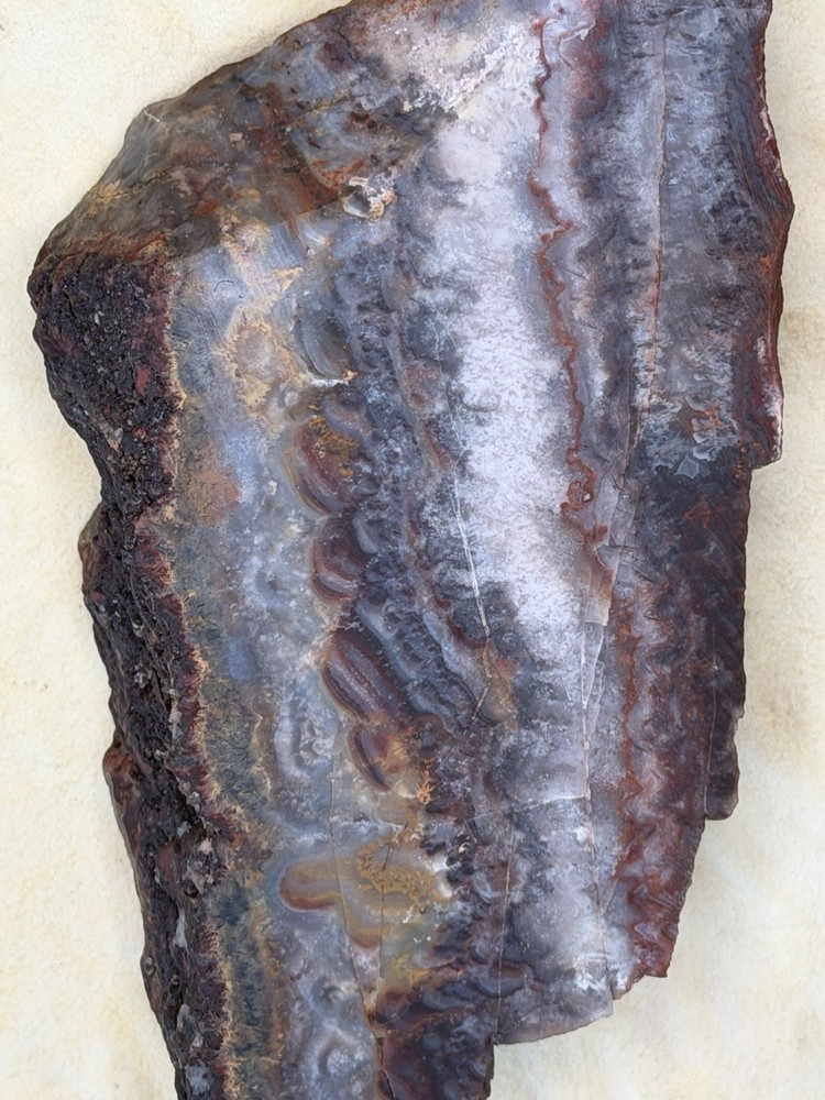 Serape Jasper 1 1/4” End slab, Lot #85