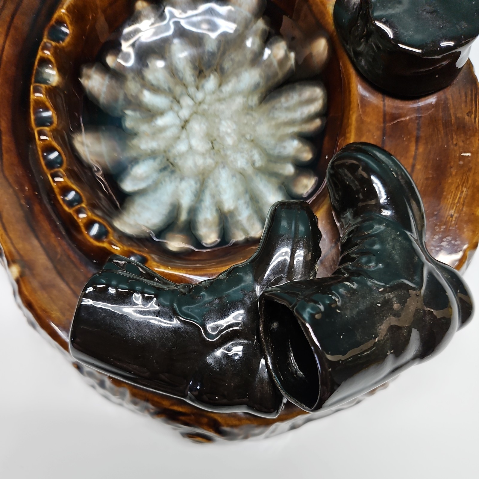 Vintage Coal Miner's Ashtray Large 11” Ceramic