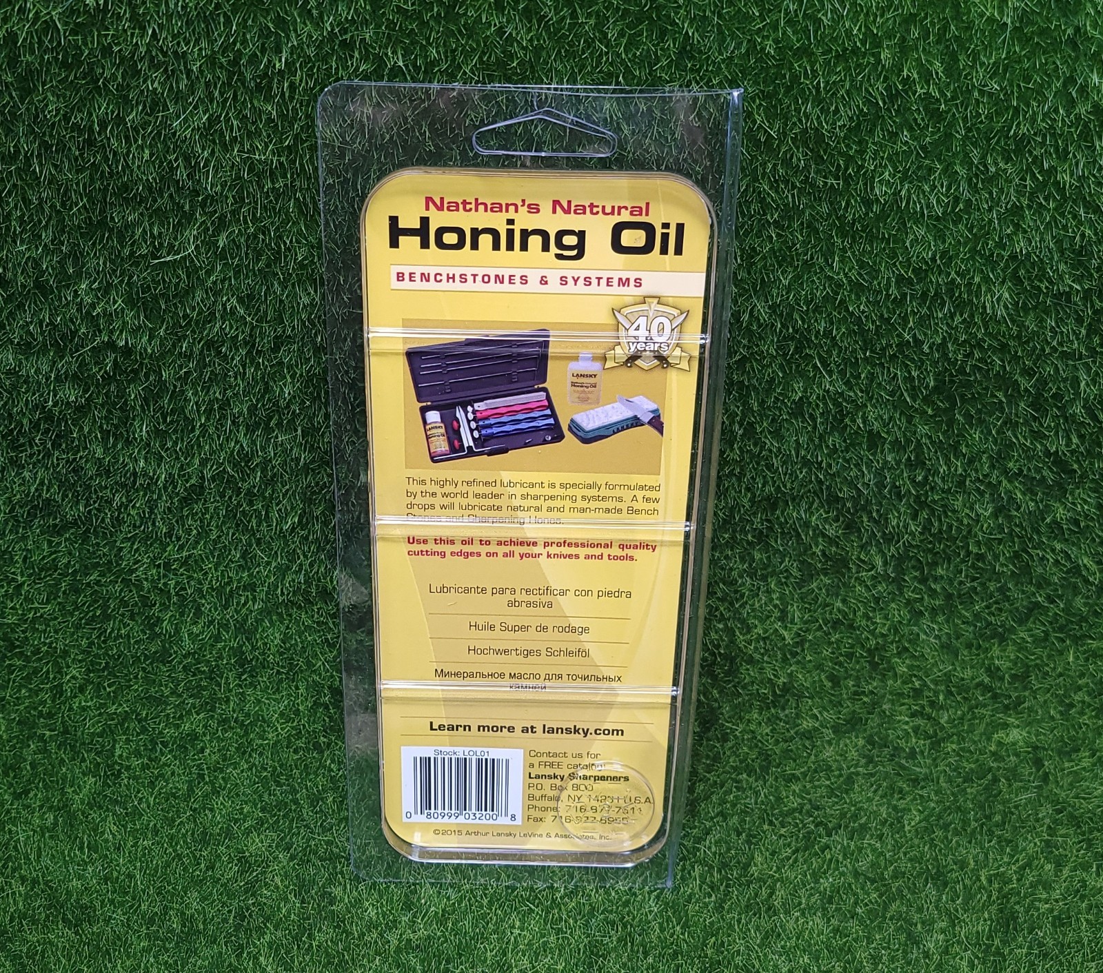 Lansky Nathan's Knife Blade Sharpening Honing Bench Stone Oil 4Oz Bottle - LOL01