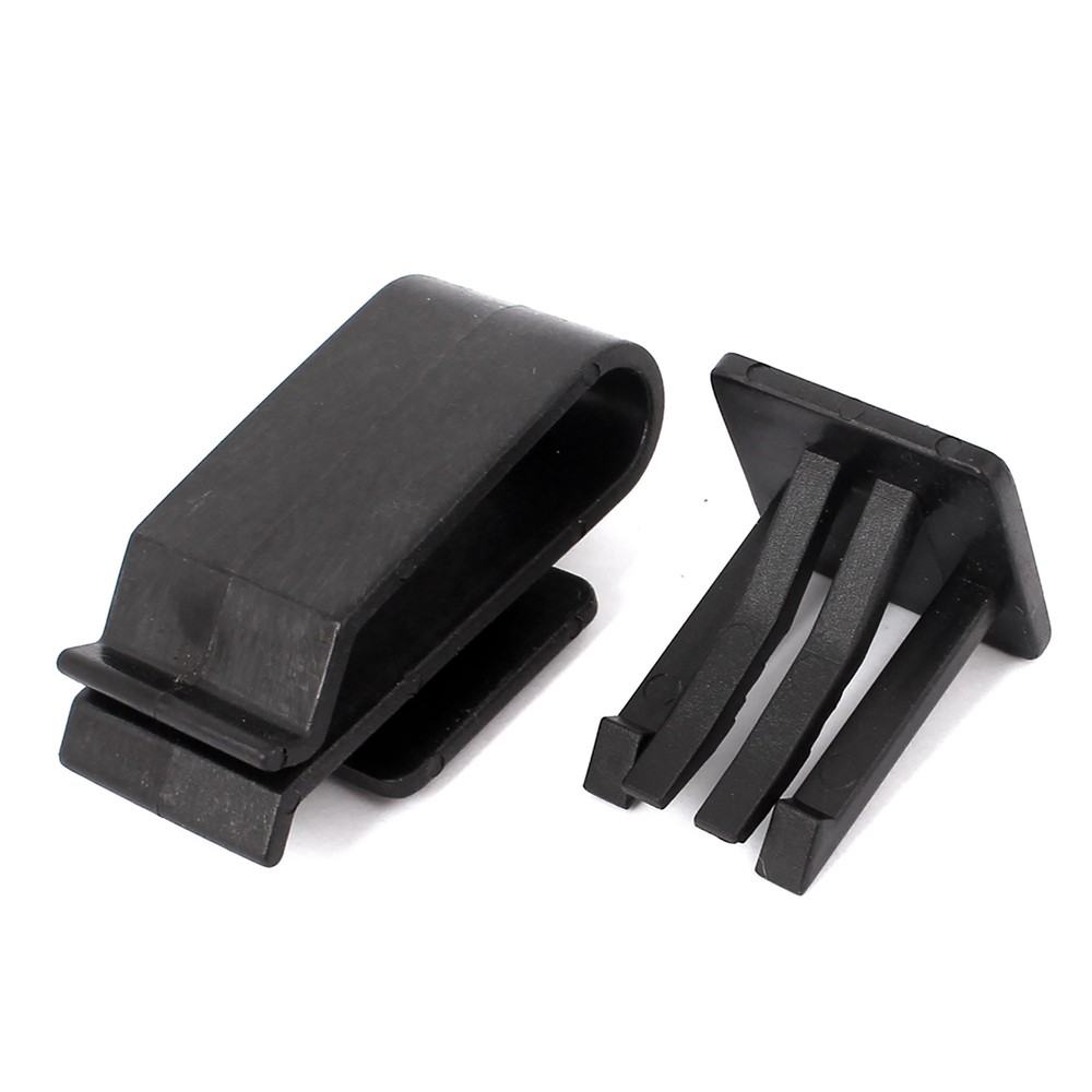 Car Black Plastic Rectangle Shape Blue LED Light Cigarette Ashtray Holder